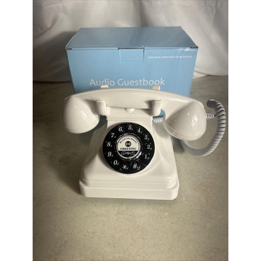 Audio Guestbook Telephone White